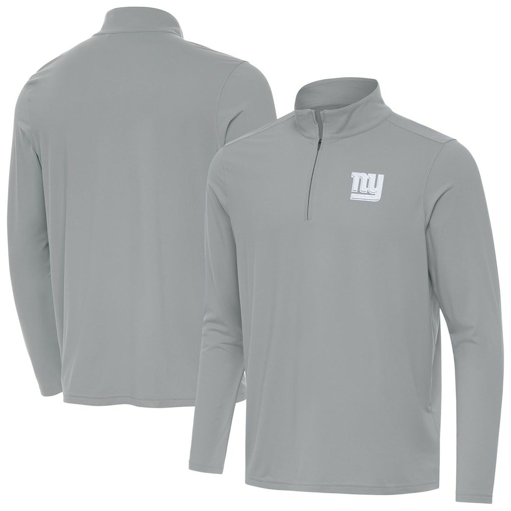 New York Giants Antigua Intent Quarter-Zip Top Gray