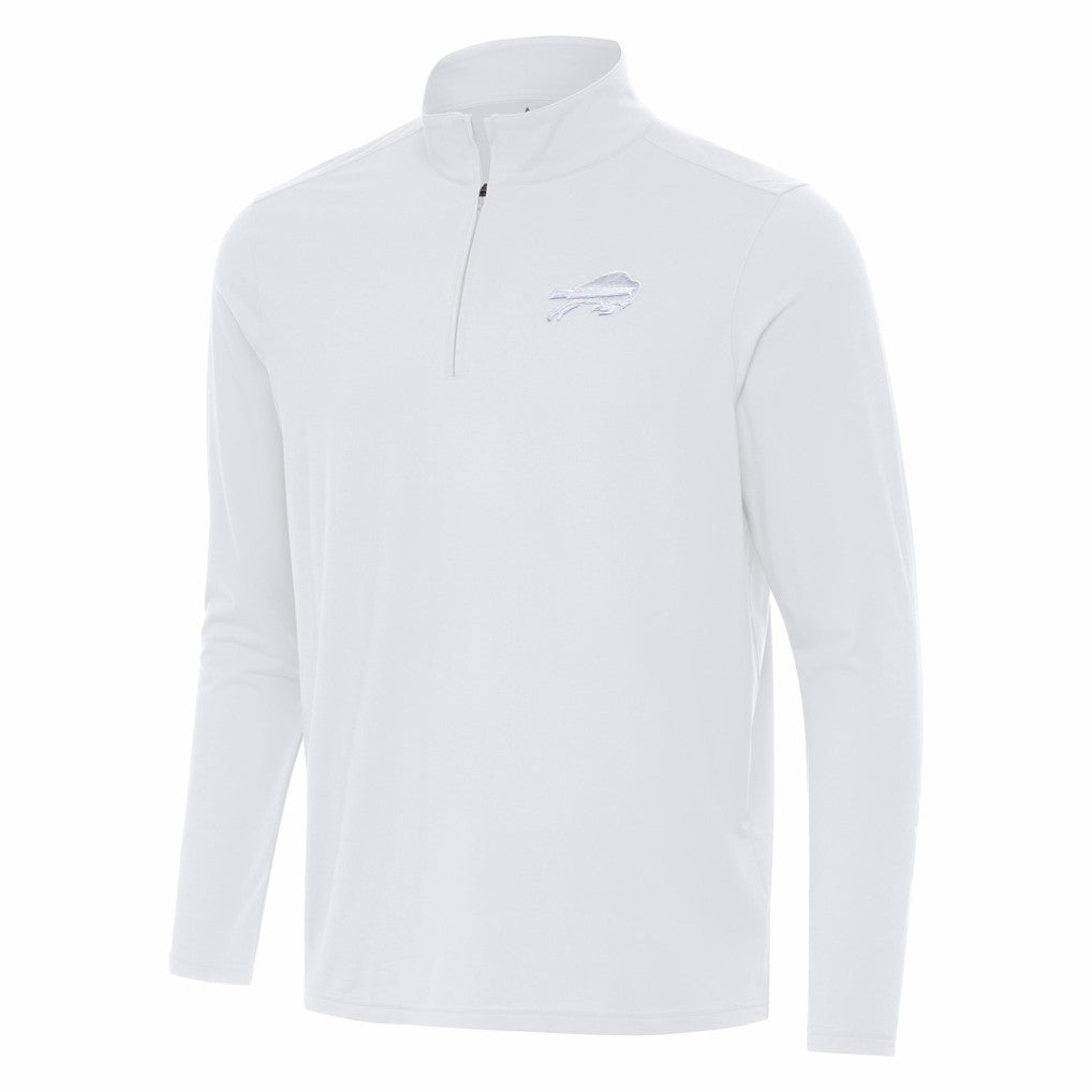 Buffalo Bills Antigua Intent Quarter-Zip Top White