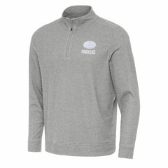 Green Bay Packers Antigua Subtle Quarter-Zip Top Heather Gray