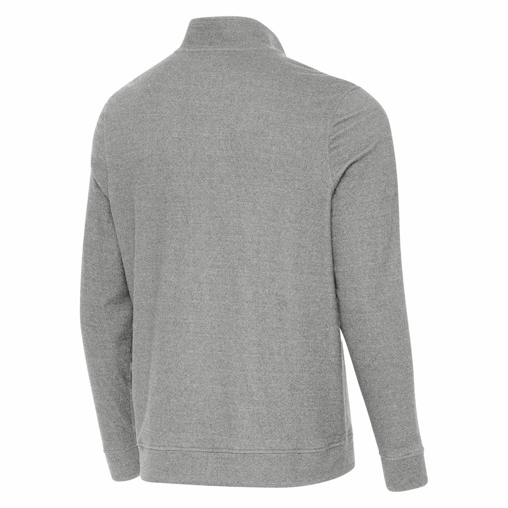 Green Bay Packers Antigua Subtle Quarter-Zip Top Heather Gray