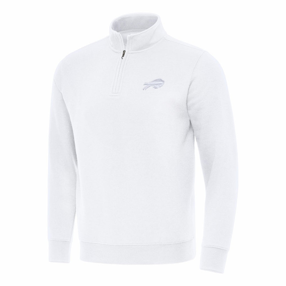 Buffalo Bills Antigua Victory Quarter-Zip Top White