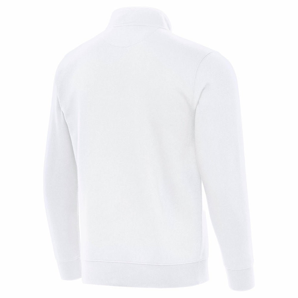 Detroit Lions Antigua Victory Quarter-Zip Top White