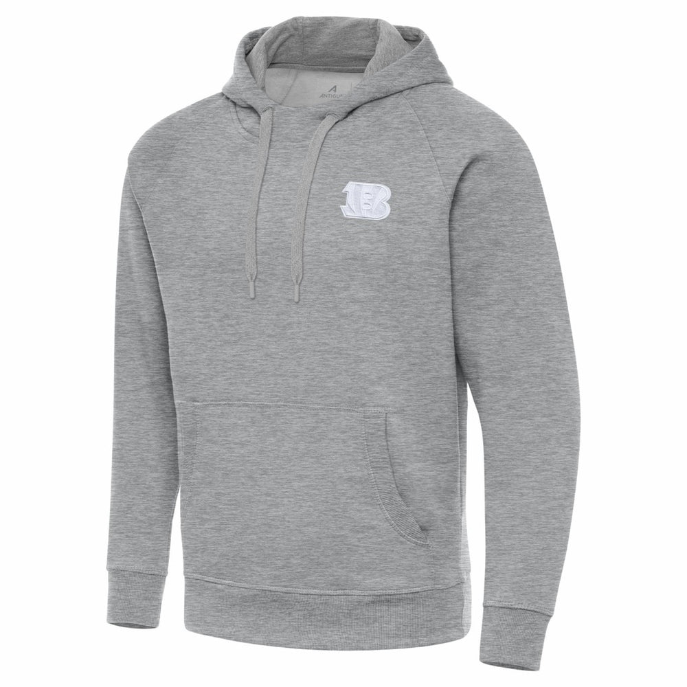 Cincinnati Bengals Antigua Victory Pullover Hoodie Heather Gray