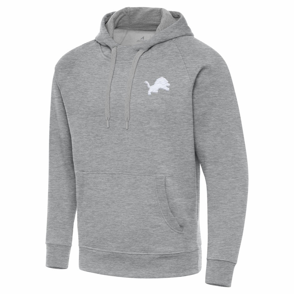 Detroit Lions Antigua Victory Pullover Hoodie Heather Gray