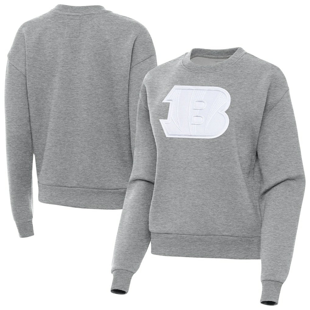 Cincinnati Bengals Antigua Women's Victory Pullover Sweatshirt Heather Gray