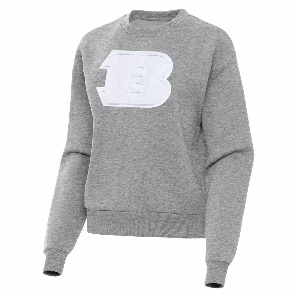 Cincinnati Bengals Antigua Women's Victory Pullover Sweatshirt Heather Gray