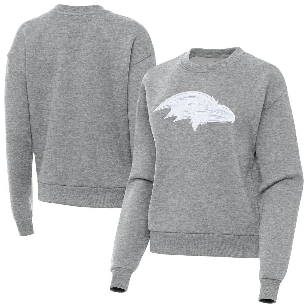 Baltimore Ravens Antigua Women's Victory Pullover Sweatshirt Heather Gray