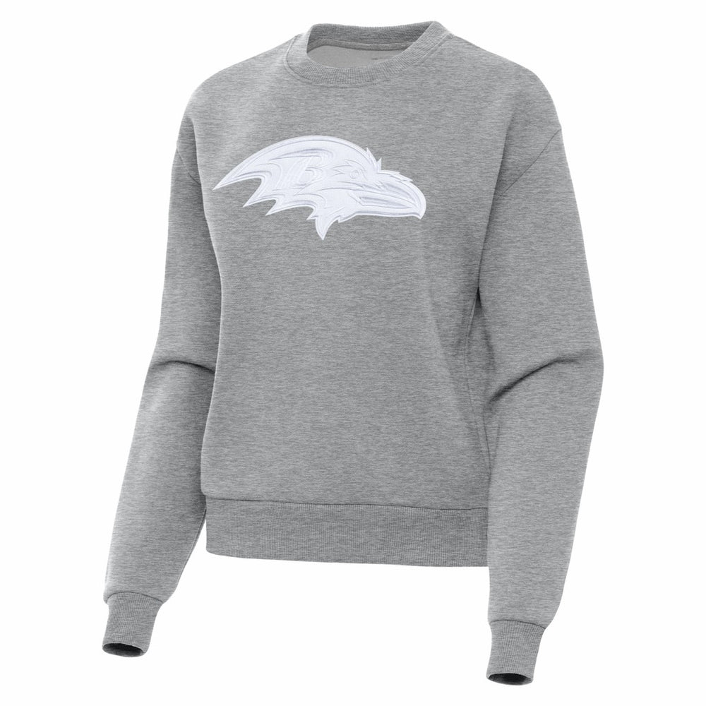 Baltimore Ravens Antigua Women's Victory Pullover Sweatshirt Heather Gray