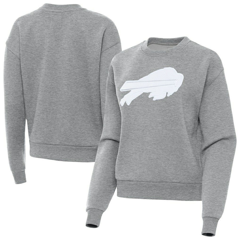 Buffalo Bills Antigua Women's Victory Pullover Sweatshirt Heather Gray