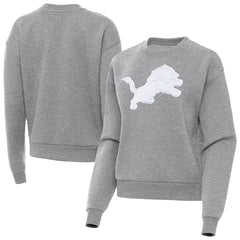 Detroit Lions Antigua Women's Victory Pullover Sweatshirt Heather Gray