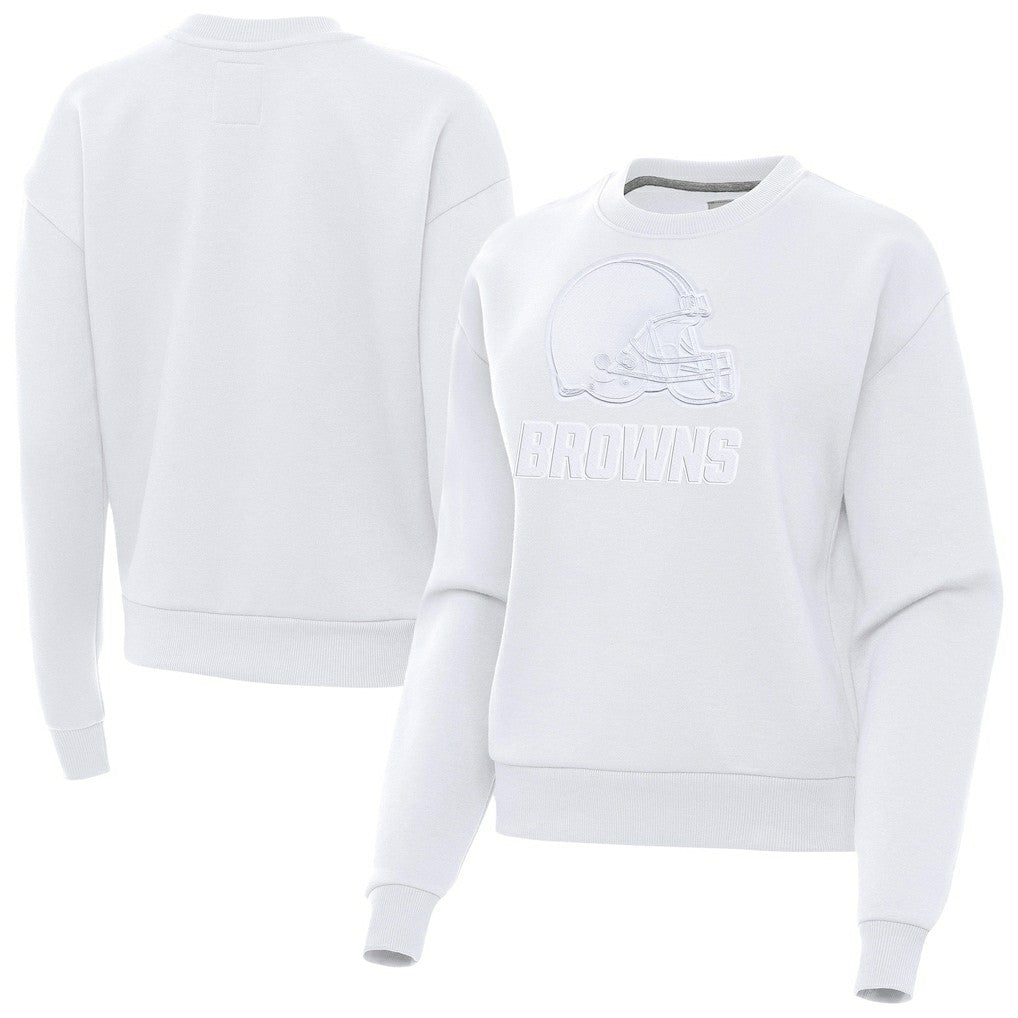 Cleveland Browns Antigua Women's Victory Pullover Sweatshirt White
