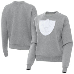 Las Vegas Raiders Antigua Women's Victory Pullover Sweatshirt Heather Gray