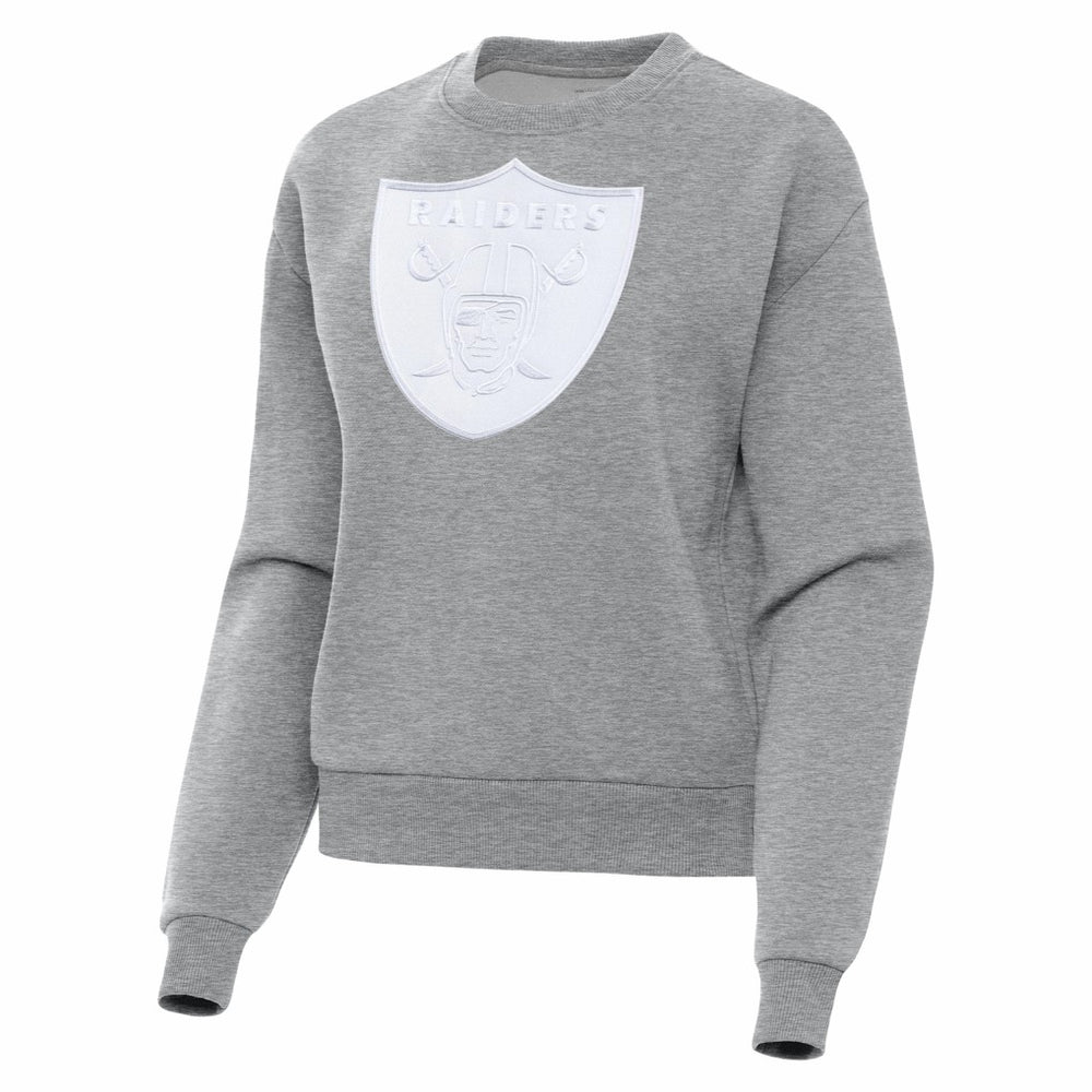 Las Vegas Raiders Antigua Women's Victory Pullover Sweatshirt Heather Gray
