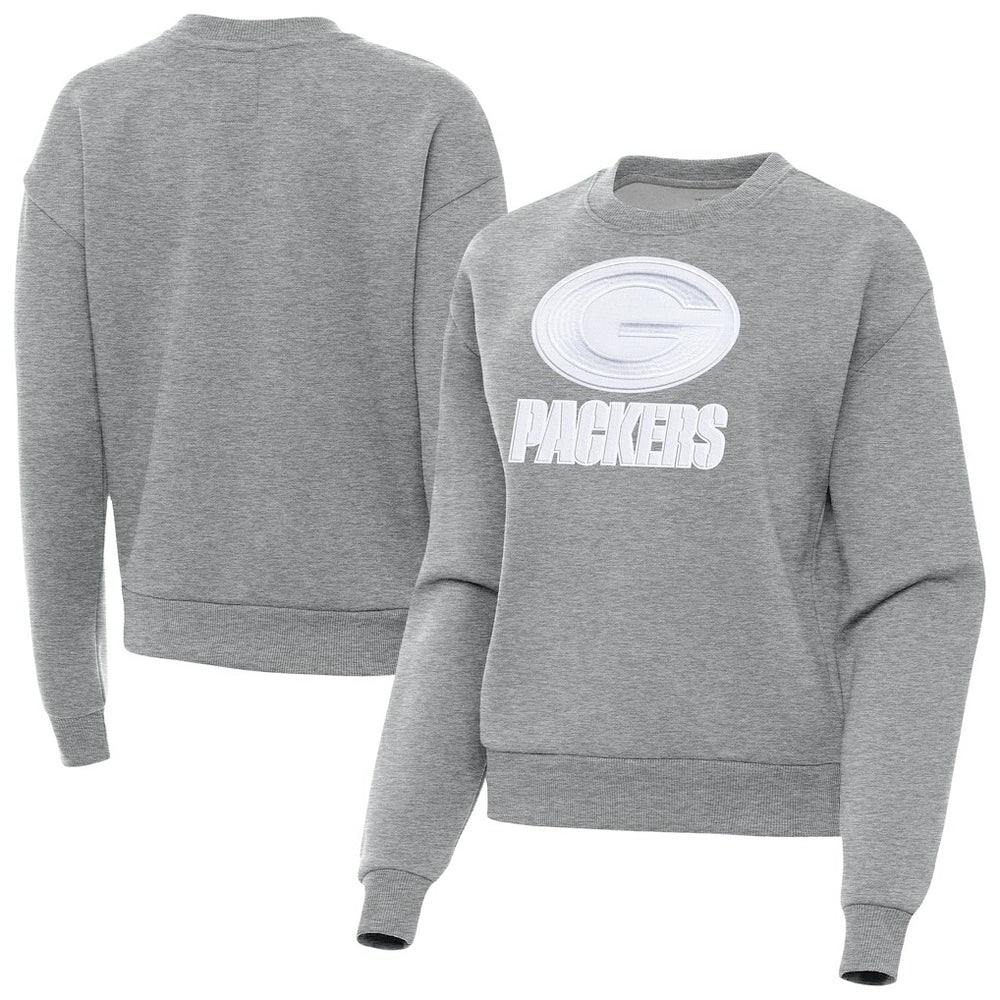 Green Bay Packers Antigua Women's Victory Pullover Sweatshirt Heather Gray
