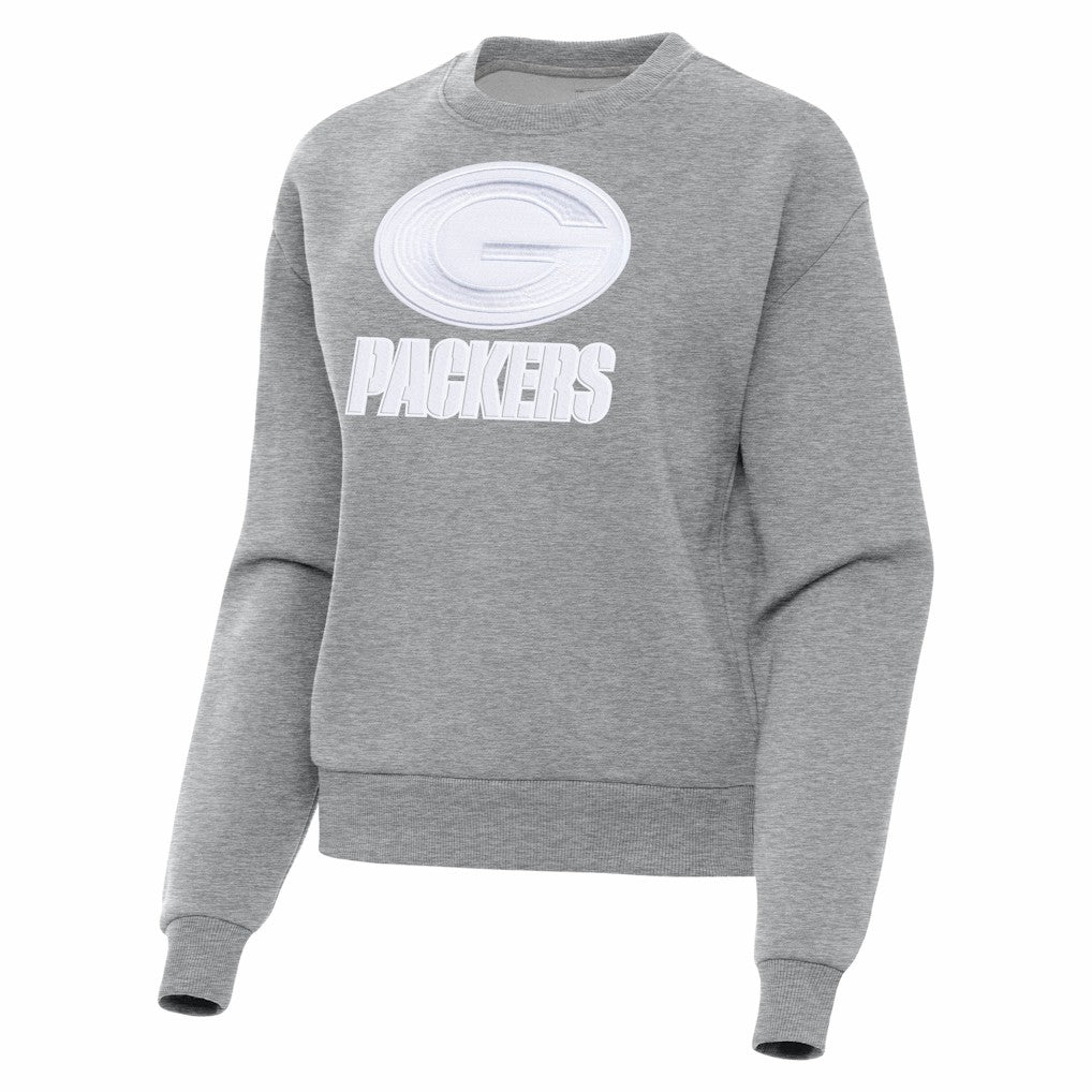 Green Bay Packers Antigua Women's Victory Pullover Sweatshirt Heather Gray