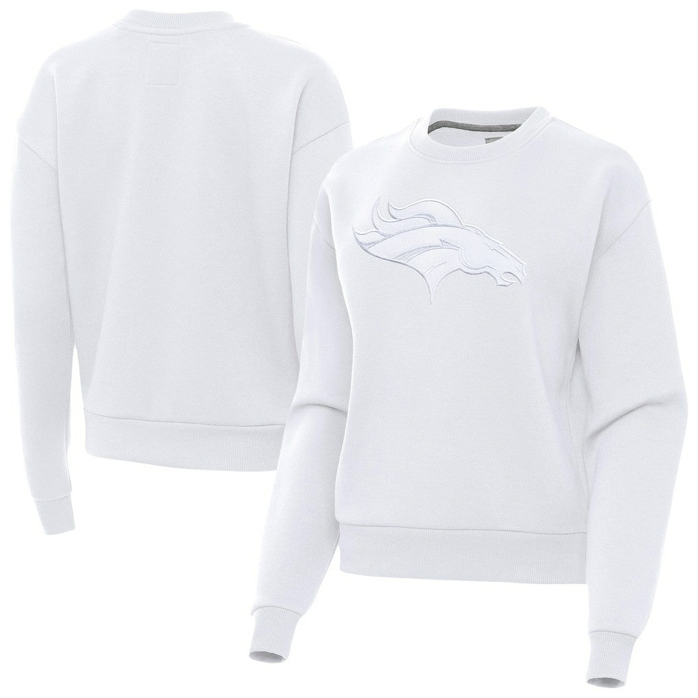 Denver Broncos Antigua Women's Victory Pullover Sweatshirt White
