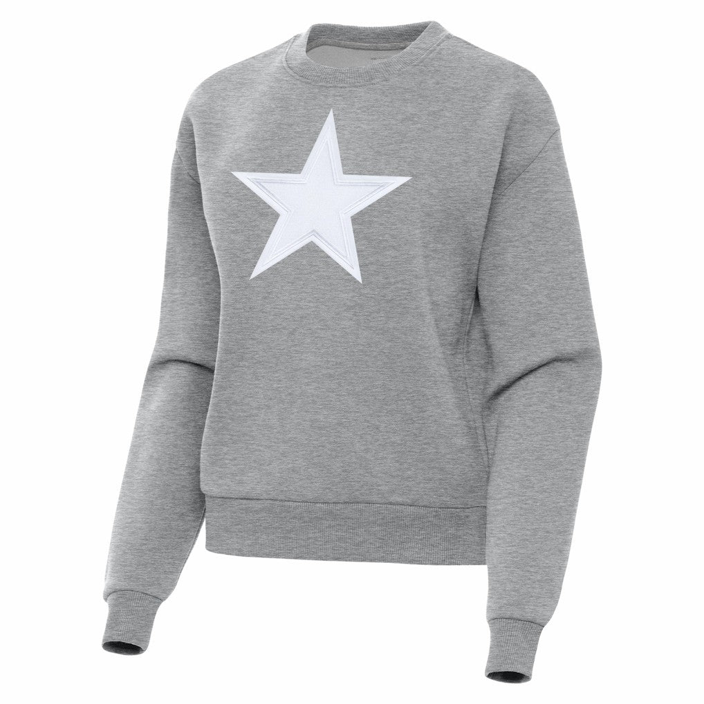 Dallas Cowboys Antigua Women's Victory Pullover Sweatshirt Heather Gray