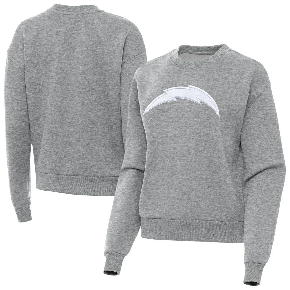 Los Angeles Chargers Antigua Women's Victory Pullover Sweatshirt Heather Gray