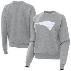New England Patriots Antigua Women's Victory Pullover Sweatshirt Heather Gray