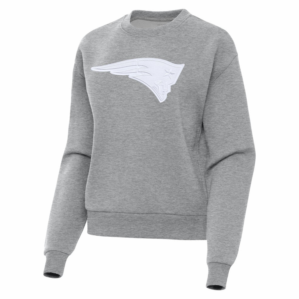 New England Patriots Antigua Women's Victory Pullover Sweatshirt Heather Gray