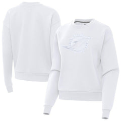 Miami Dolphins Antigua Women's Victory Pullover Sweatshirt White