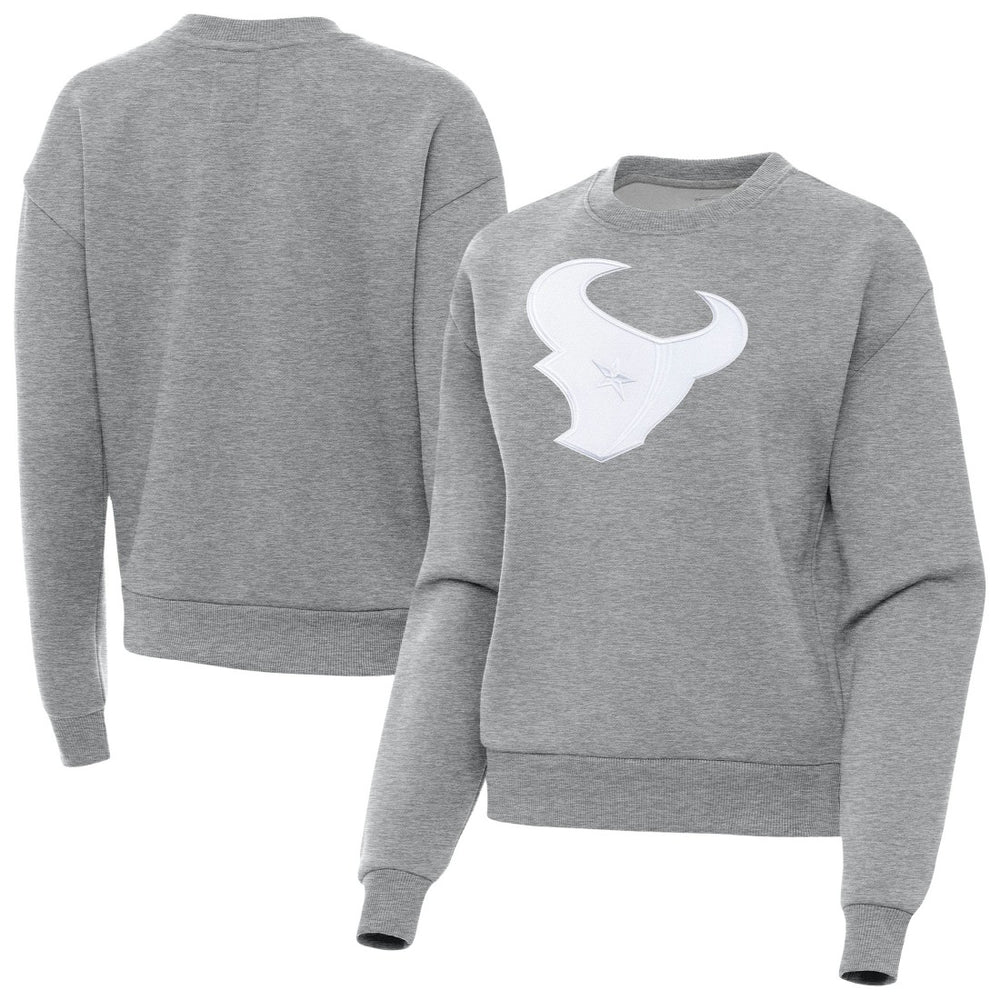 Houston Texans Antigua Women's Victory Pullover Sweatshirt Heather Gray