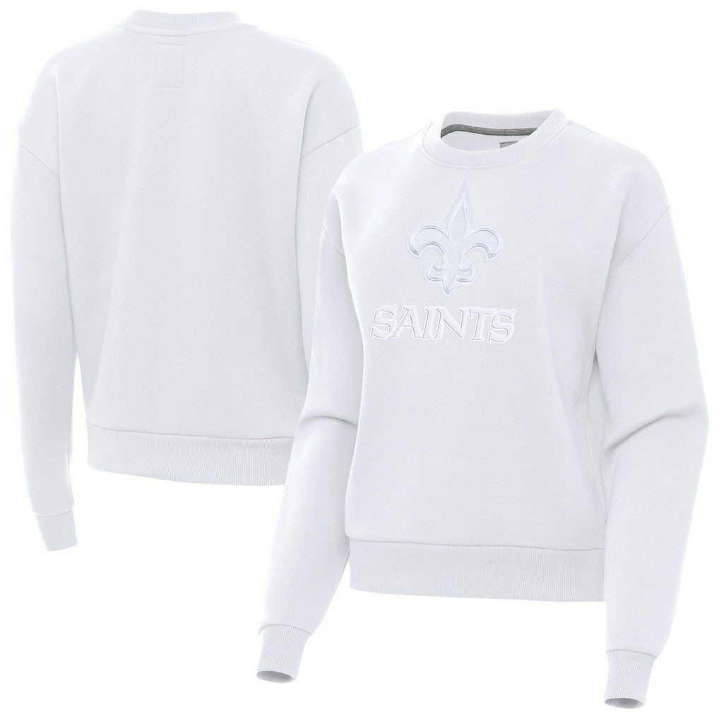 New Orleans Saints Antigua Women's Victory Pullover Sweatshirt White