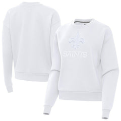 New Orleans Saints Antigua Women's Victory Pullover Sweatshirt White