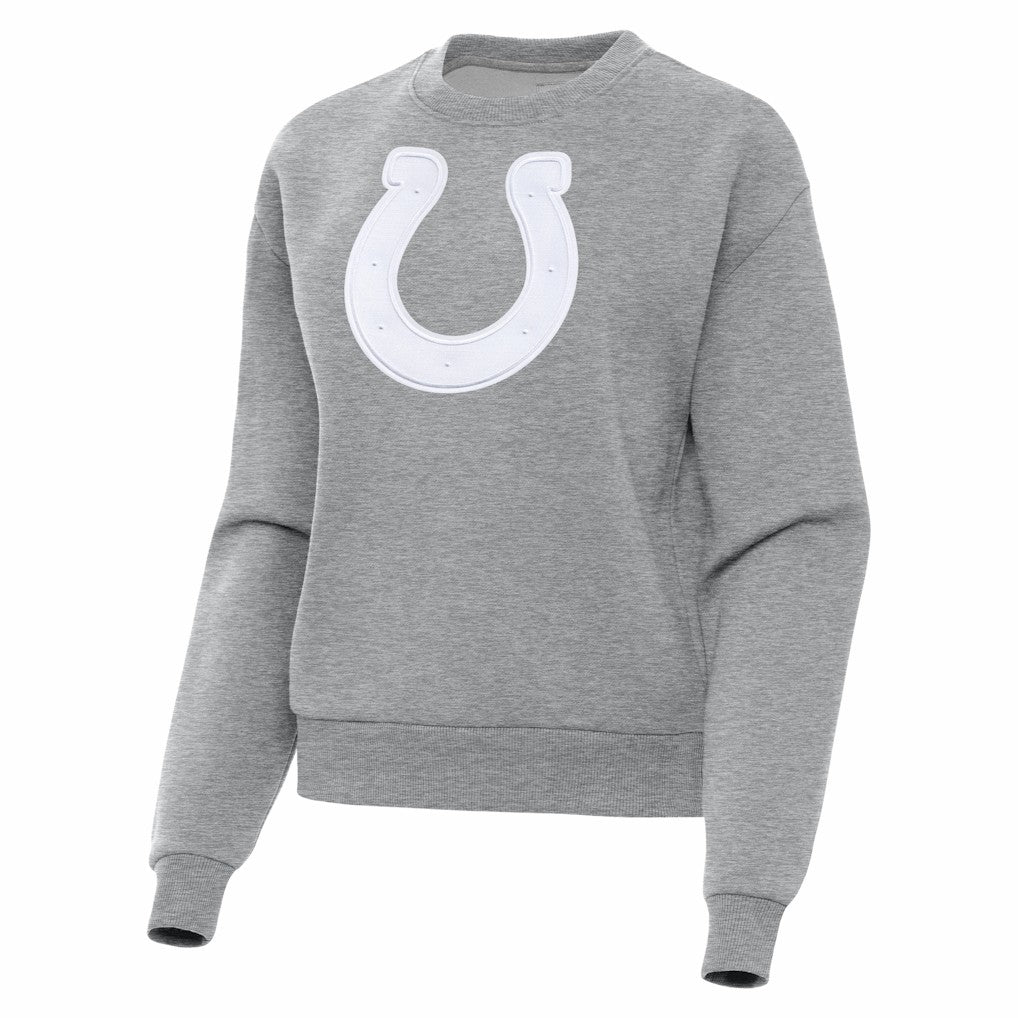 Indianapolis Colts Antigua Women's Victory Pullover Sweatshirt Heather Gray