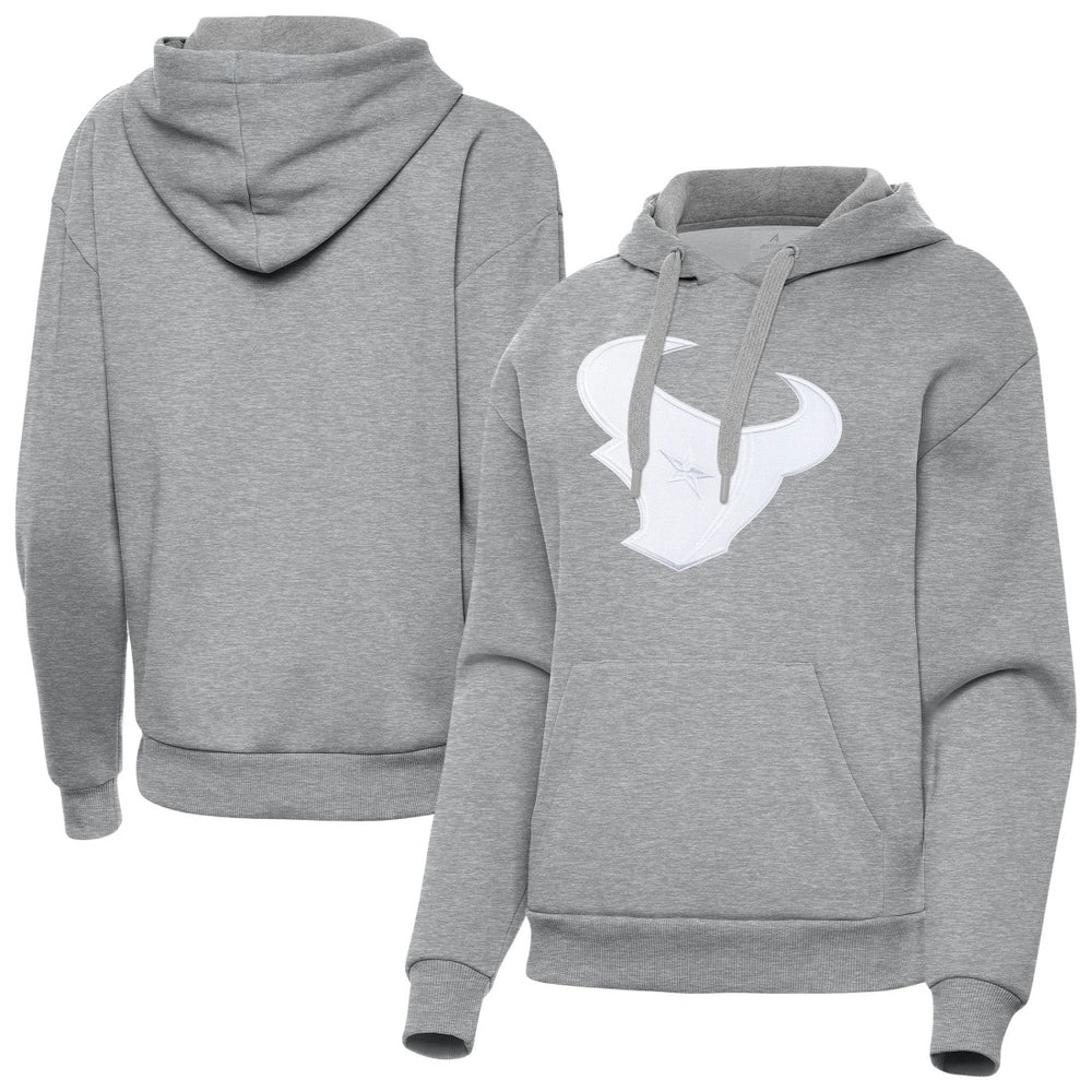 Houston Texans Antigua Women's Victory Pullover Hoodie Heather Gray