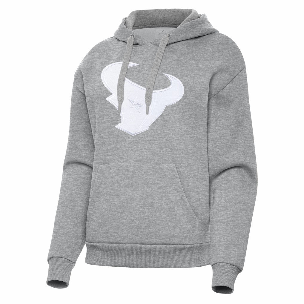 Houston Texans Antigua Women's Victory Pullover Hoodie Heather Gray