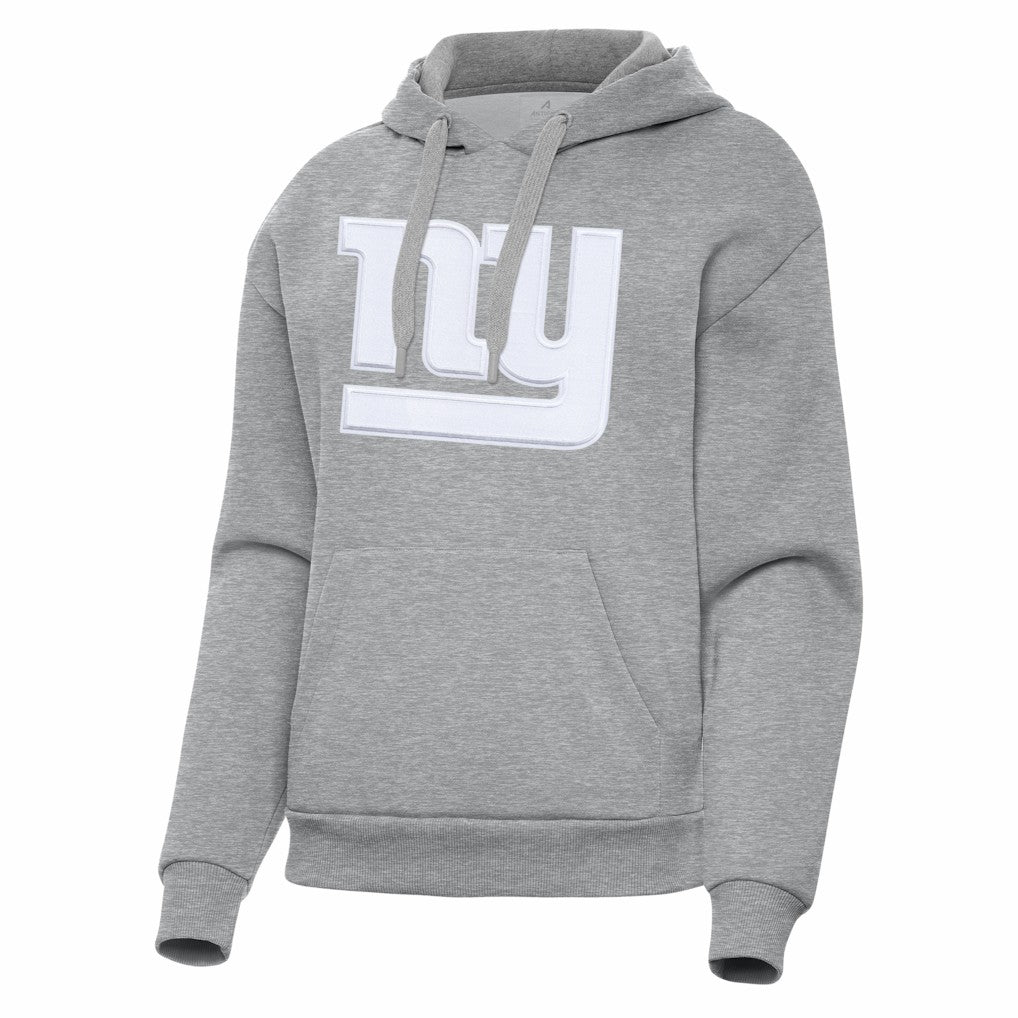 New York Giants Antigua Women's Victory Pullover Hoodie Heather Gray