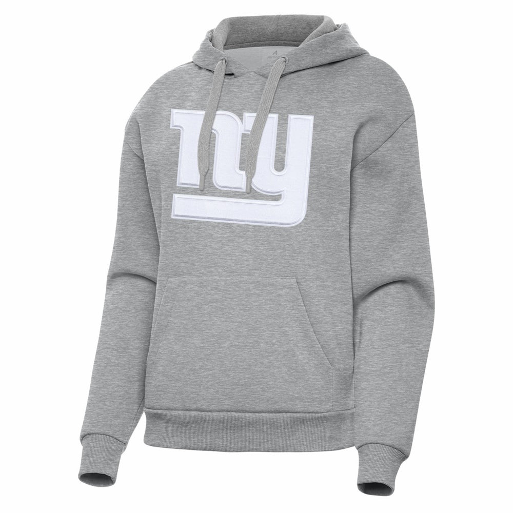New York Giants Antigua Women's Victory Pullover Hoodie Heather Gray