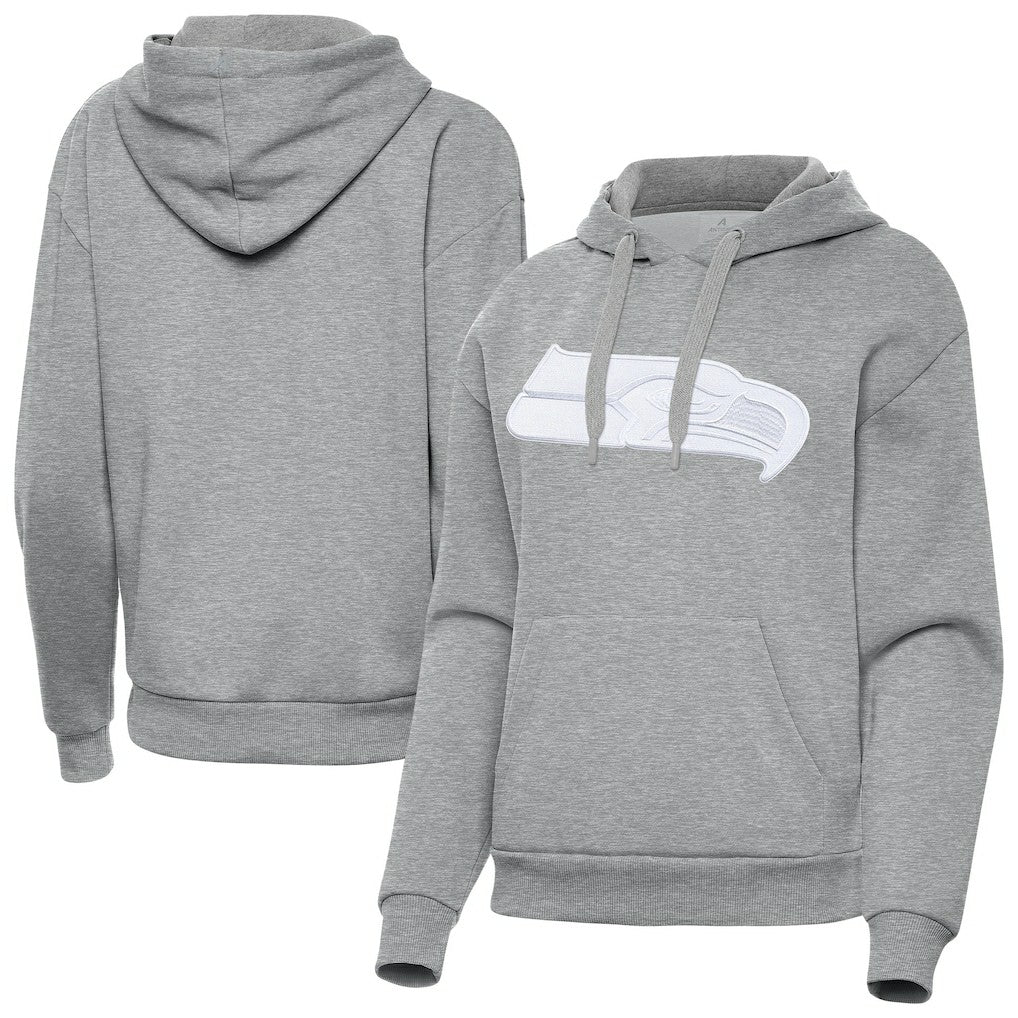 Seattle Seahawks Antigua Women's Victory Pullover Hoodie Heather Gray