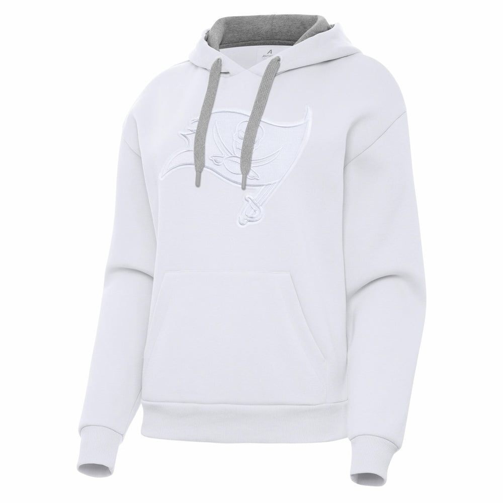 Tampa Bay Buccaneers Antigua Women's Victory Pullover Hoodie White