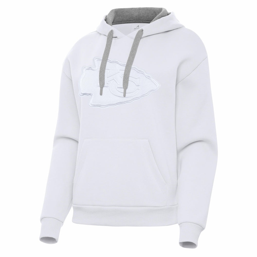 Kansas City Chiefs Antigua Women's Victory Pullover Hoodie White