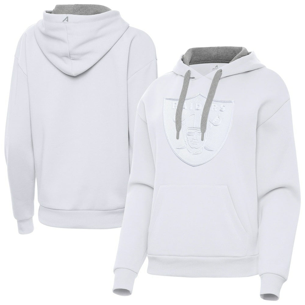 Las Vegas Raiders Antigua Women's Victory Pullover Hoodie White