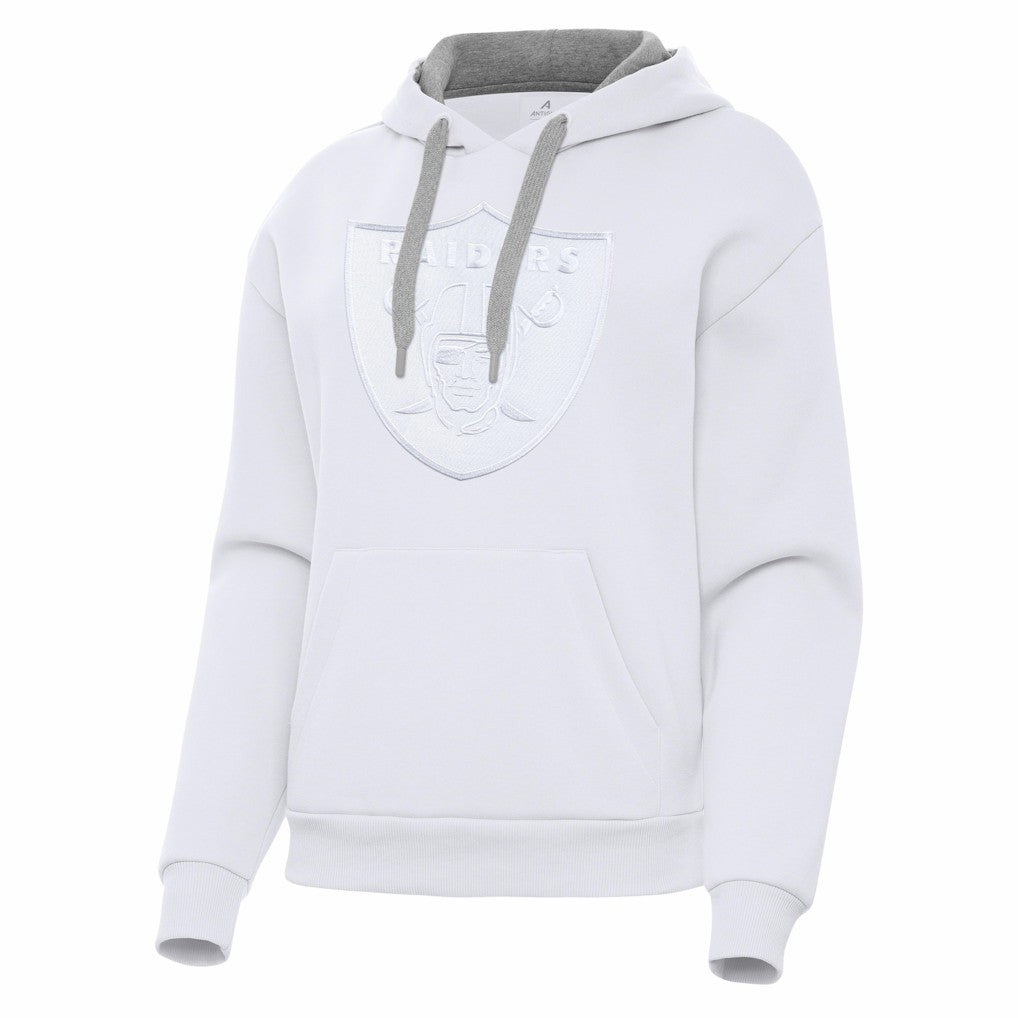Las Vegas Raiders Antigua Women's Victory Pullover Hoodie White