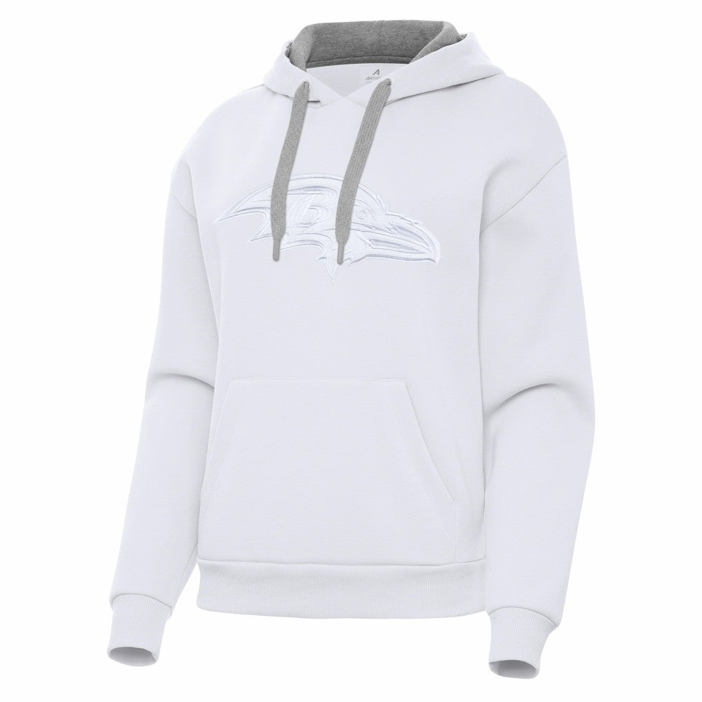 Baltimore Ravens Antigua Women's Victory Pullover Hoodie White