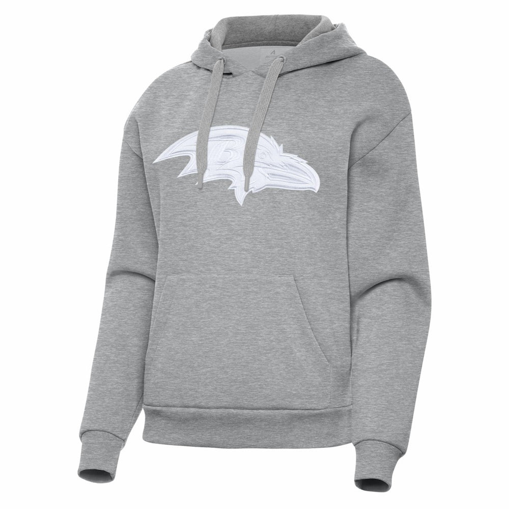 Baltimore Ravens Antigua Women's Victory Pullover Hoodie Heather Gray