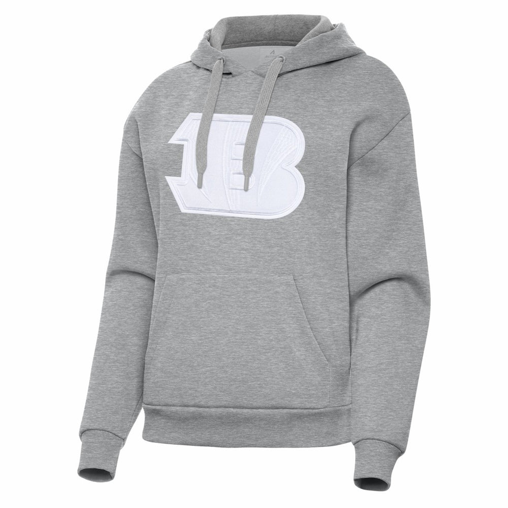 Cincinnati Bengals Antigua Women's Victory Pullover Hoodie Heather Gray