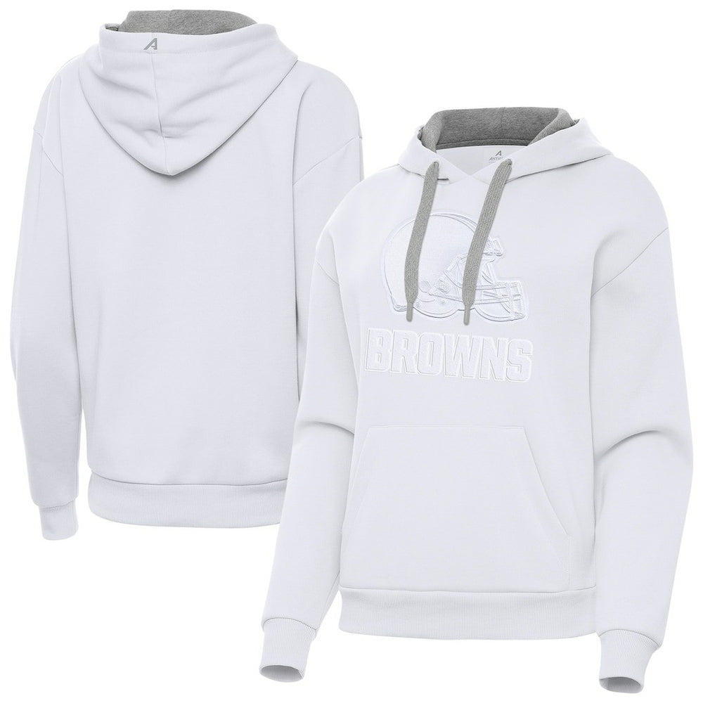 Cleveland Browns Antigua Women's Victory Pullover Hoodie White