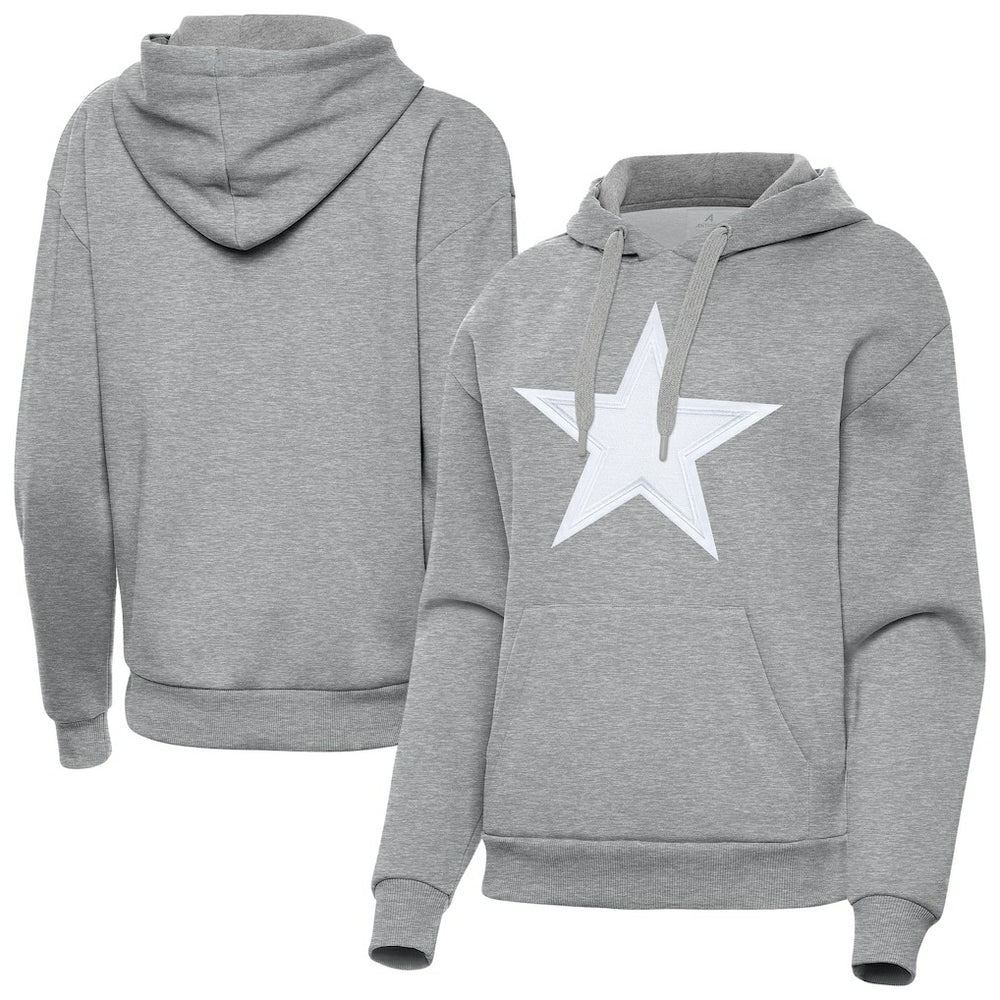 Dallas Cowboys Antigua Women's Victory Pullover Hoodie Heather Gray