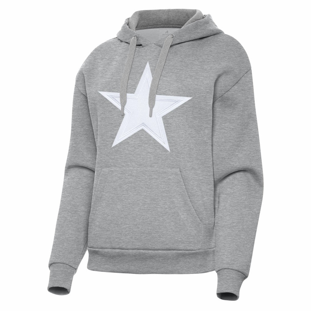 Dallas Cowboys Antigua Women's Victory Pullover Hoodie Heather Gray