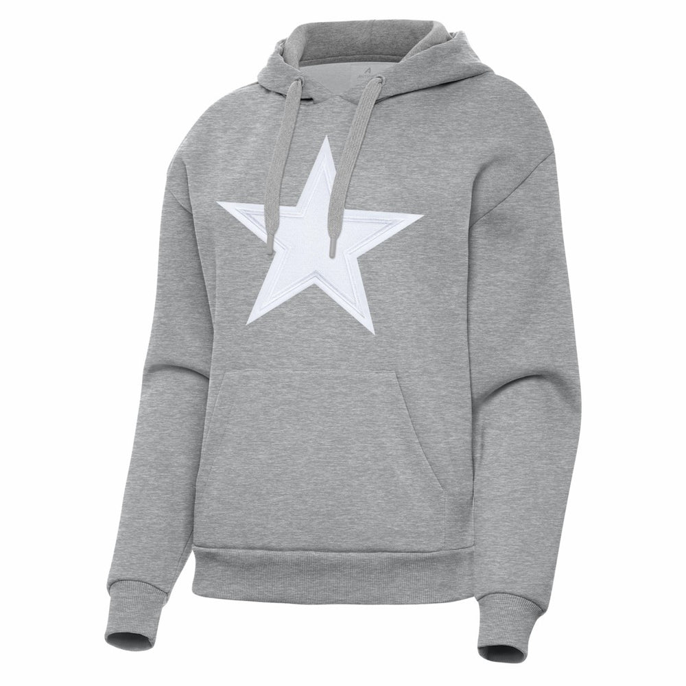 Dallas Cowboys Antigua Women's Victory Pullover Hoodie Heather Gray