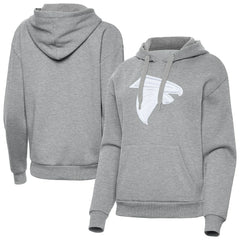 Atlanta Falcons Antigua Women's Victory Pullover Hoodie Heather Gray