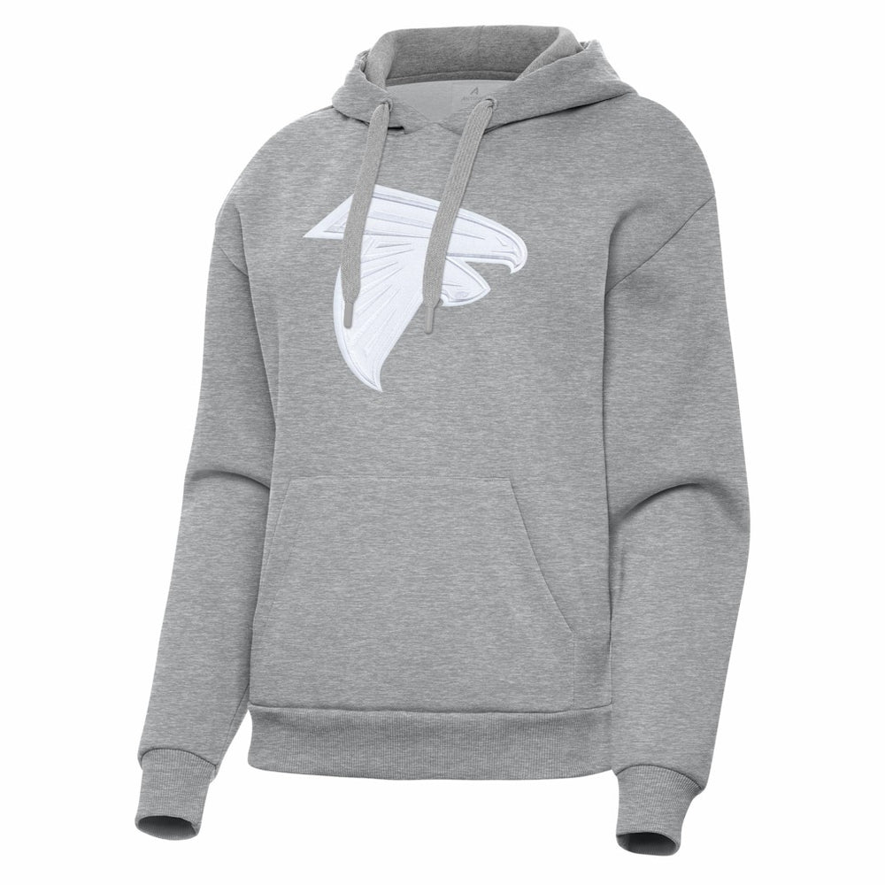 Atlanta Falcons Antigua Women's Victory Pullover Hoodie Heather Gray