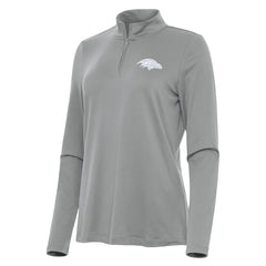 Baltimore Ravens Antigua Women's Reprocess Quarter-Zip Top Gray