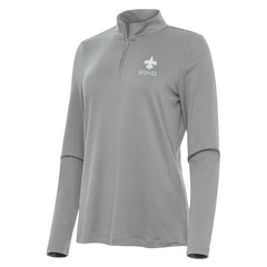 New Orleans Saints Antigua Women's Reprocess Quarter-Zip Top Gray