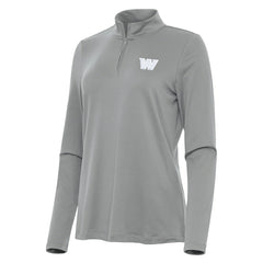 Washington Commanders Antigua Women's Reprocess Quarter-Zip Top Gray